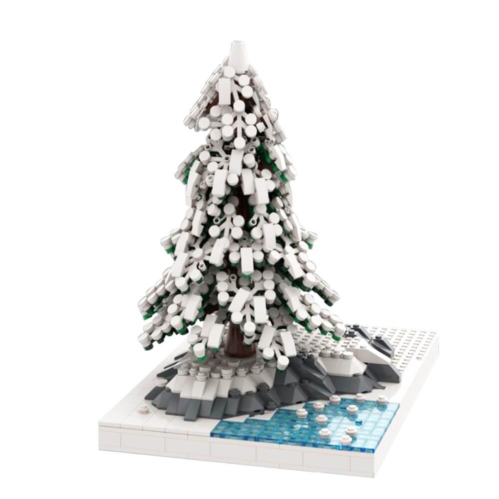 697PCS MOC 108036 Winter Fir Pine Tree MOC Building Block Bricks