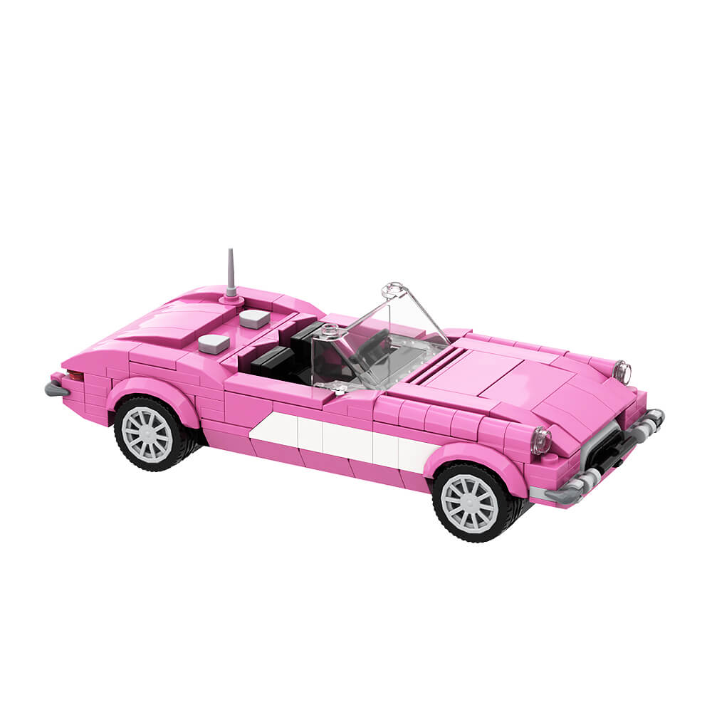 Barbie Pink 1956 Car MOC Building Block Bricks