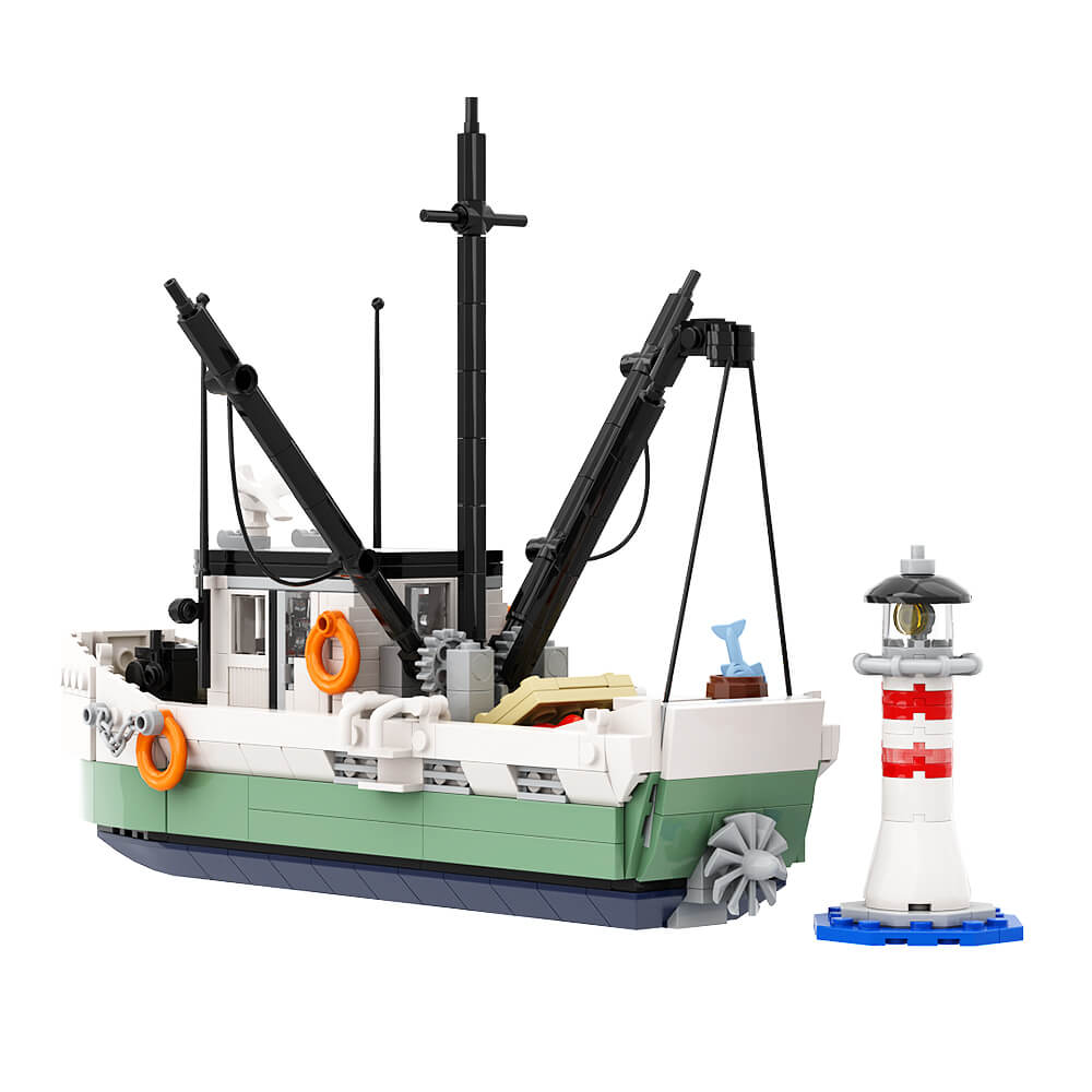 Creative Fishing Boat Building Blocks MOC 38659 Ship