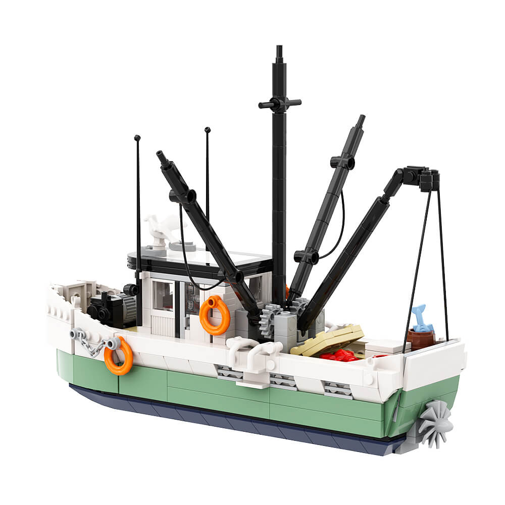 ZITIANYOUBUILD Old Fishing Store Boat Wrecked Shrimp Boat Toys Set Building  Set