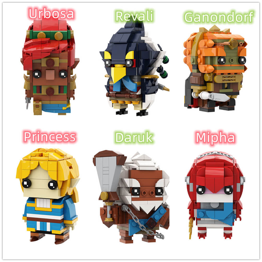 Princess/ Ganondorf/ Mipha/ Revali/ Daruk/ Urbosa Zelda Brickheadz MOC ...