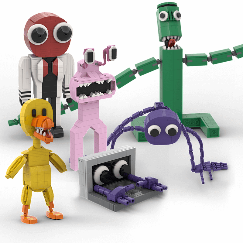 Building Block Sets, Door Monster Figure, Model Toys